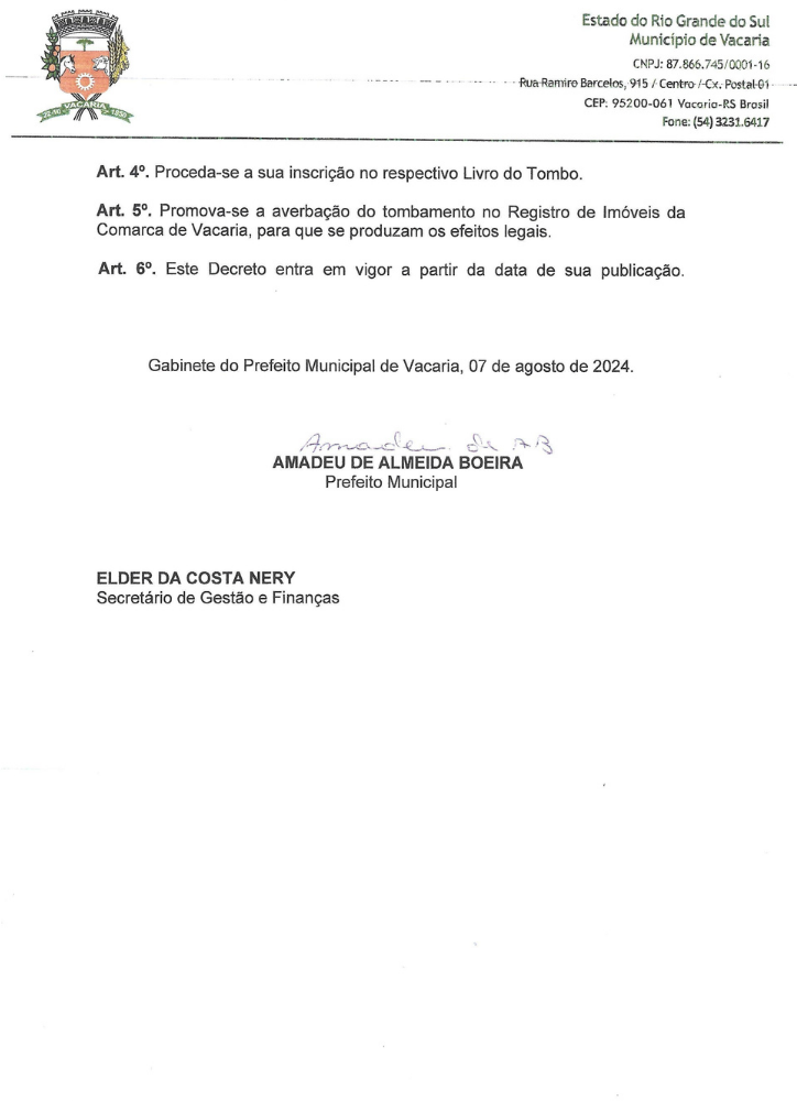 Documento do processo de tombamento da Catedral — página 2.
